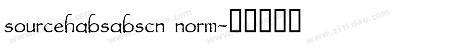 sourcehabsabscn norm字体转换